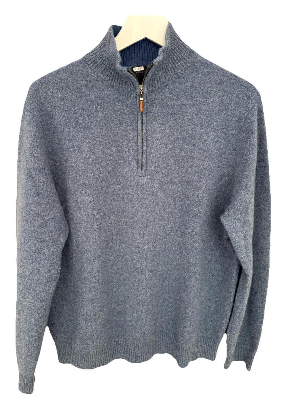 Saks Fifth Avenue Men’s Sz L 100% Cashmere Sweater Blue